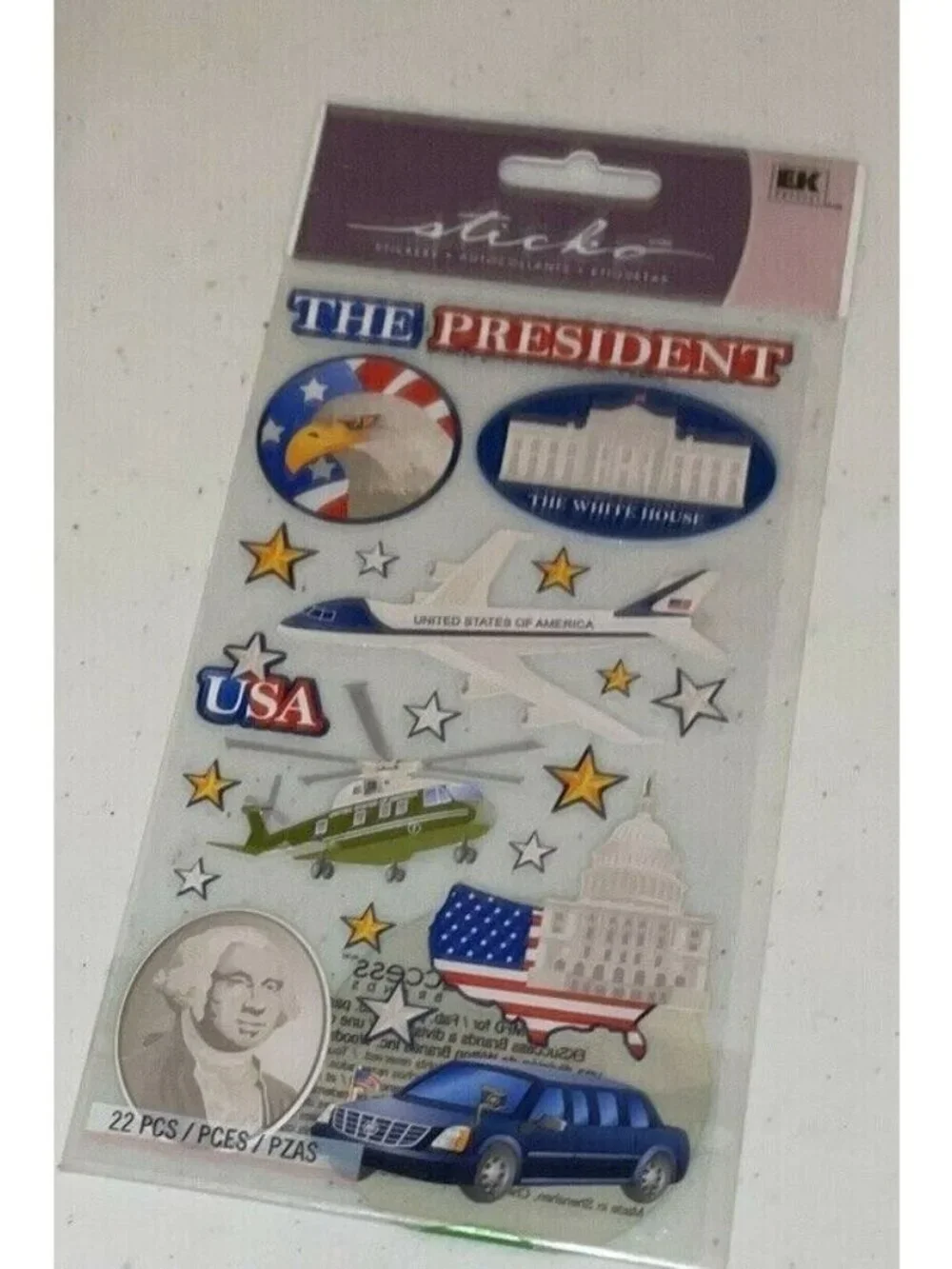EK Success Sticko Mr. President Stickers History Government Airplane Patriotic